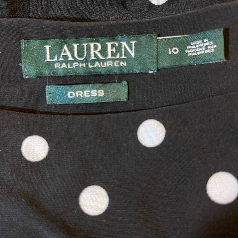 Lauren Ralph Lauren Polka Dot Dress Size 10 - Picture 10 of 13